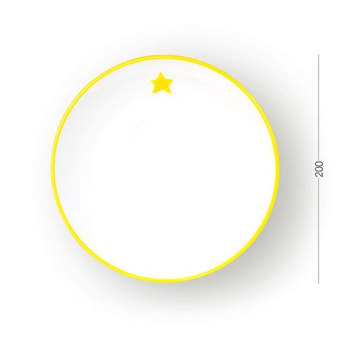 Тарелка обеденная детская МВМ MY HOME 20 см Желтая (KP-46 YELLOW) (1255821)