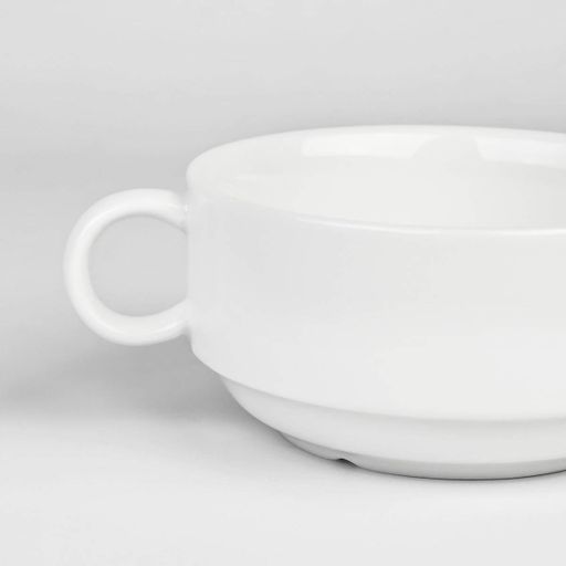 Пиала с ручками МВМ MY HOME 250 мл "ЖЕМЧУЖИНА" фарфор Белый (KP-104 WHITE) (1256182)