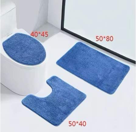 Набор из 3-х ковриков для ванной и туалета For Home Decor Мягких и пушистых Коричневий (7802545) (1256221)