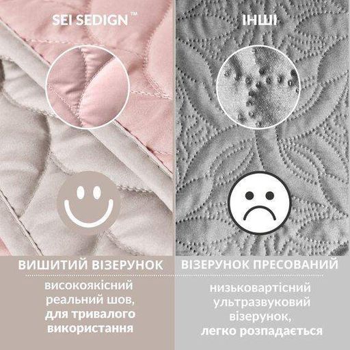 Покрывало  220х240см двустороннее Косичка Warmis Пудра/светло-серый Идея (1257463)