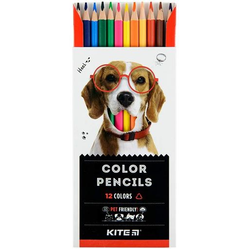 Карандаши цветные трехгранные 12 шт. Kite Dogs K22-053-1 4063276085856 (1258906)