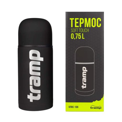 Термос туристичний TRAMP Soft Touch 0,75 л UTRC-108 black (UTRC-108-black) (1260587)