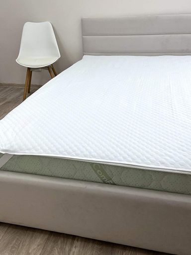 Наматрацник Aqua-stop Ecotton Jaсquard 160х200 см водонепроникний жакардовий з резинкою по кутам білий (1263907)