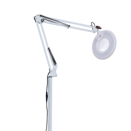 Підлогова лампа лупа для косметологів та манікюру LED 8W WH (SL-111F) Brille 33-323 (1264068)