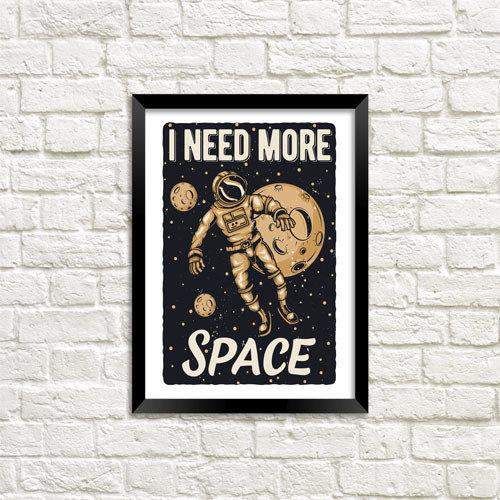 Постер в рамке I need more space 15x21 см, A5 (MT5_ART010_BL) (1264715)