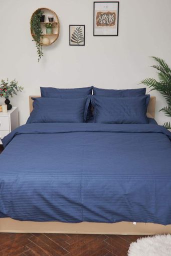 Комплект постільної білизни Moon&Star 2х40х60 Delfi Blue Satin Stripe