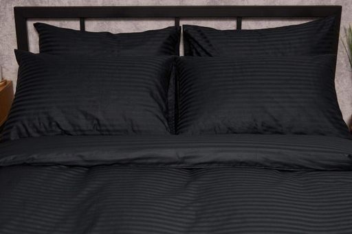 Комплект постільної білизни Moon&Star Satin Stripe Midnight Luxe наволочки 2х70х70