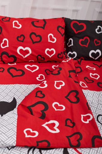 Комплект постільної білизни Moon&Star наволочки 4х50х70 Love Cats Бязь Gold Люкс