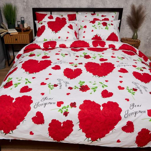 Комплект постільної білизни Moon&Star Бязь Gold Люкс Scarlet Romance наволочки 2х50х70
