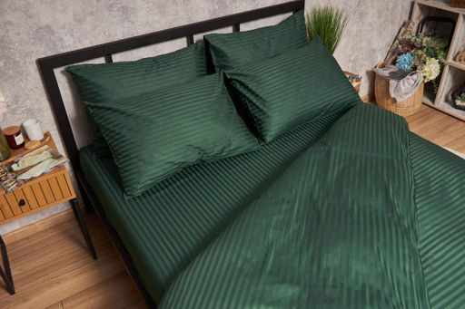 Комплект постільної білизни Moon&Star Satin Stripe Stripe Verdant 4х70х70