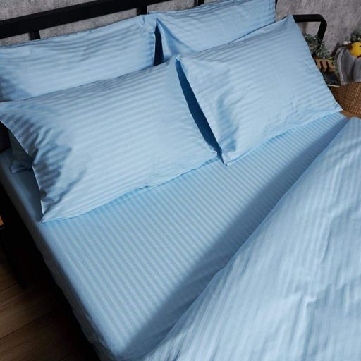 Комплект постільної білизни Moon&Star Satin Stripe Ocean Calm 4х50х70