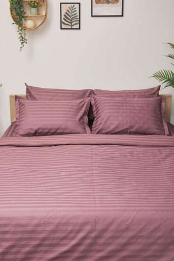 Комплект постільної білизни Moon&Star наволочки 4х70х70 Garnet Satin Stripe
