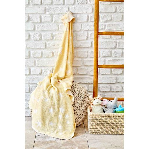 Дитяче покривало піке Karaca Home - Baby star sari жовтий 80x120 (1272253)