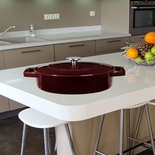 Каструля чавунна 26 см 2,57 л Berlinger Haus Metallic Line Burgundy Edition (BH-6498) (1273046)