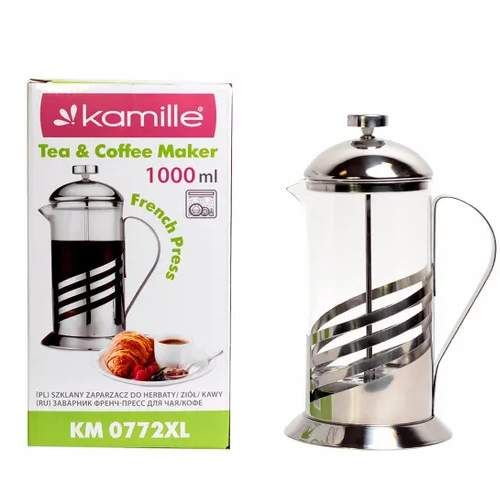 Френч-прес 1000мл скло/нержавіюча сталь 0772XL KAMILLE (1274594)