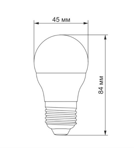Лампа G45e 3,5W E27 4100К 220V LED Videx (1275149)
