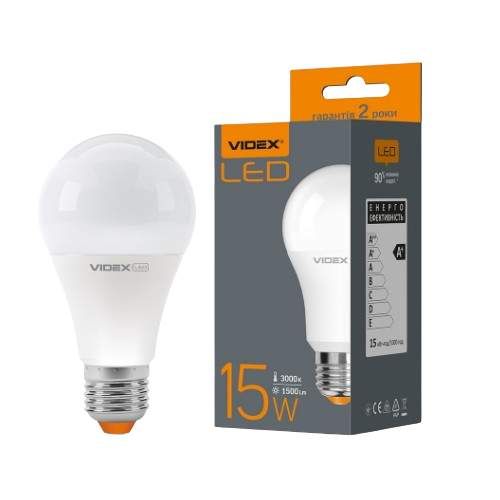 Лампа A65e 15W E27 3000K 220V LED Videx (1275335)