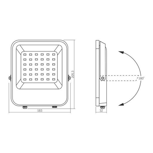 LED прожектор VIDEX 50W RGB 220V VL-F3-50-RGB полноцветный (1277178)