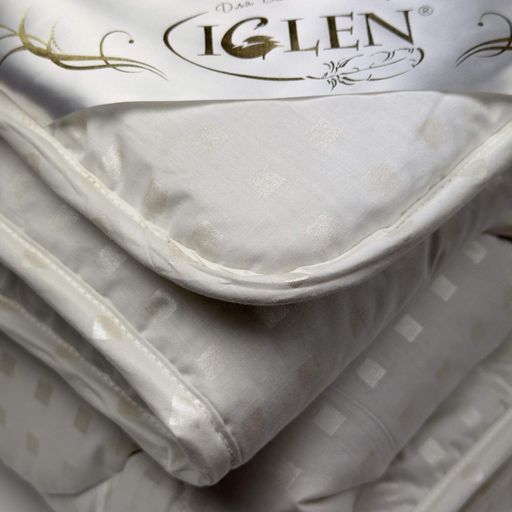 Одеяло из овечьей шерсти зимнее двуспальное IGLEN  220х240 в тике (2202406) (1277347)