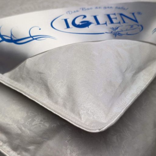 Одеяло пухо-перовое 90% пуха зимнее двуспальное IGLEN Roster 200х220 в тике (2002201) (1277408)