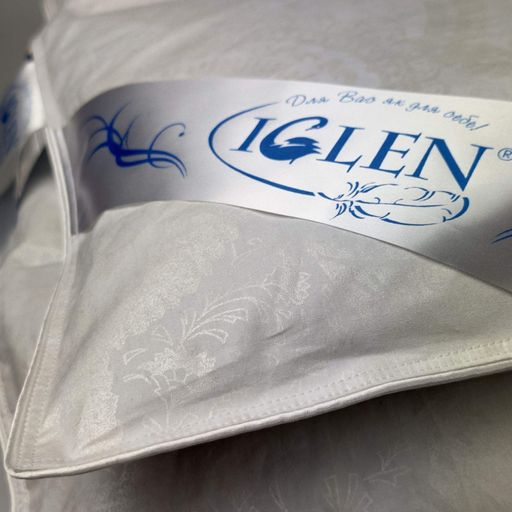 Одеяло пухо-перовое 90% пуха зимнее двуспальное IGLEN Roster 200х220 в тике (2002201) (1277408)