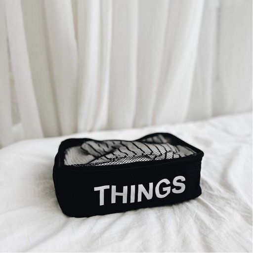 Сумка хлопковая ORGANIZE  для вещей 30х20х10 см THINGS (черный) (1277880)