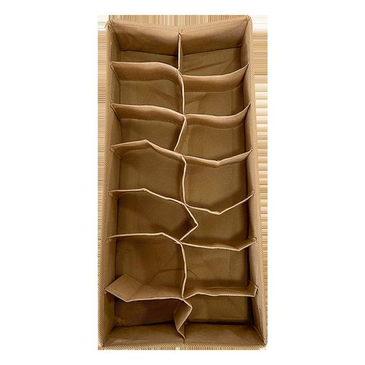 Коробочка с квадратными ячейками для носков и трусов 35х17х8 см ORGANIZE (бежевый) (1278043)