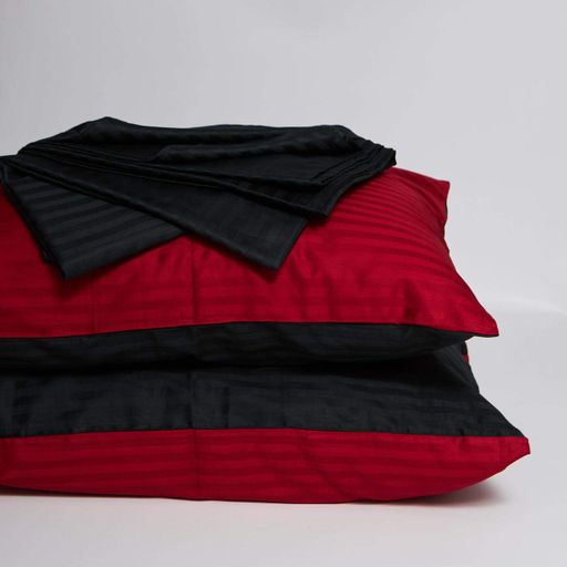Постельный набор Moon&Star (пододеяльник 200х220 + 2 наволочки 40х60) Satin Stripe Dark Romance (1281236)