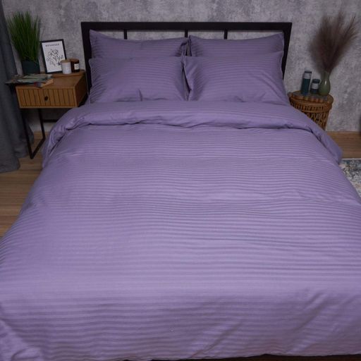 Постельный набор Moon&Star (пододеяльник 220х240 + 2 наволочки 40х60) Satin Stripe Soft Lilac (1281828)