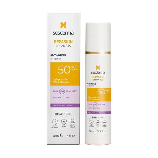 Антивозрастной солнцезащитный крем для лица Sesderma Repaskin Urban 365 Anti-Aging, SPF 50, 50 мл