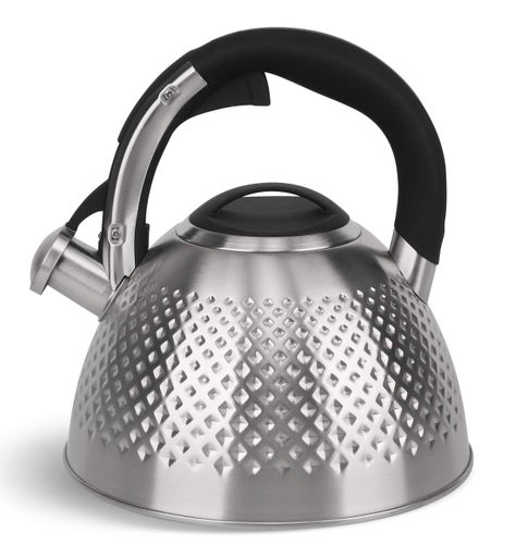 Чайник из нержавеющей стали со свистком черная ручка Edenberg 3.0 л (EB-8830) (1282993)