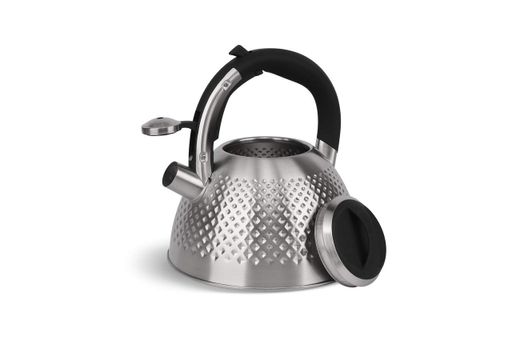 Чайник из нержавеющей стали со свистком черная ручка Edenberg 3.0 л (EB-8830) (1282993)