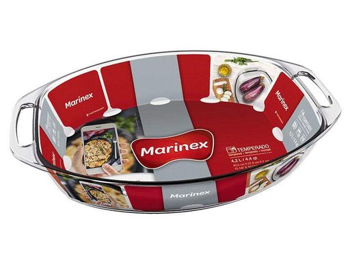 Противень жаропрочное стеклянное с ручками Marinex для выпечки 4.2 л (6665) (1283379)