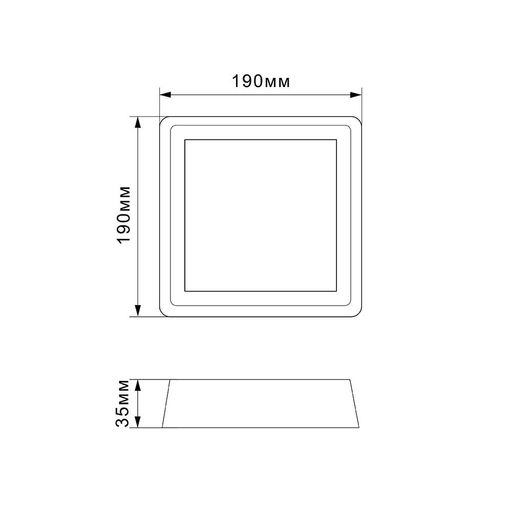 Светильник светодиодный накладной квадратный TITANUM 24W 5000K TL-BHS20-245 (1283476)