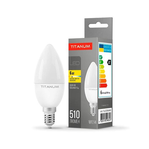Лампа LED TITANUM C37 6W E14 3000K 220V (TLС3706143) (1283479)