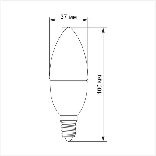 Світлодіодна лампа TITANUM C37 6W E27 4100K 220V (TLС3706274) (1283487)