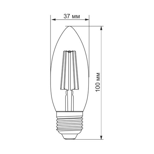 Лампа LED VIDEX Filament 4W E27 4100K 220V (VL-C37F-04274) (1283517)
