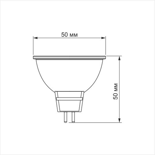 LED лампа VIDEX MR16 5W GU5.3 4100K 220V с линзированным рассеивателем (VL-MR16eL-05534) (1283539)