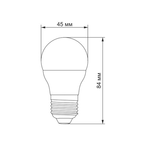 Лампа світлодіодна VIDEX G45е невеликою потужністю 3,5W E27 4100K 220V (VL-G45e-35274) (1283546)