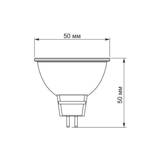 Світлодіодна лампа VIDEX MR16e 6W GU5.3  4100K 220V (VL-MR16e-06534) (1283558)