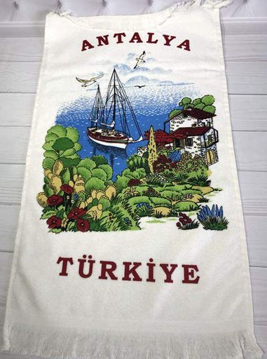 Набор 12 кухонных полотенец Antalya Harbor 40х60 махра/велюр Art of Sultana (1283662)
