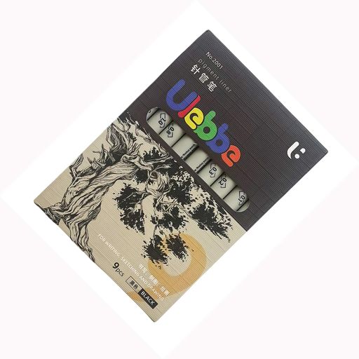 Пігментні лінери капілярні ручки ULEBBE 9 шт Чорний (1284630)
