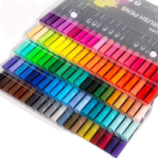Преміум-набір двосторонніх маркерів WORISON FineLiner Brush Markers Pens 100 кольорів (1284777)