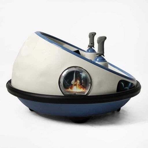 Космічний корабель JOY UF-478 підсвічування музичне озвучення двигун 2*35W акумулятор 12V 45Ah. White and Blue (177344) (1284865)