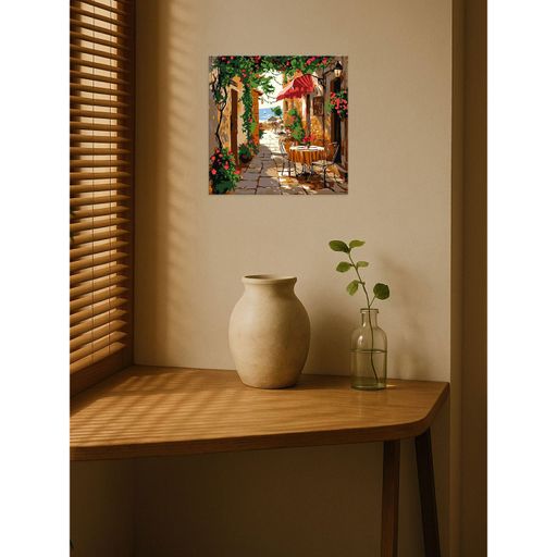 Картина по номерам Ideyka Кофейня с винтажной мебелью, 30*30 см (KHO6381)
