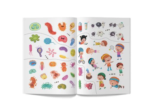 Первые развивающие наклейки. Бактерии. 48 наклейок (Crystal Book) (1287432)