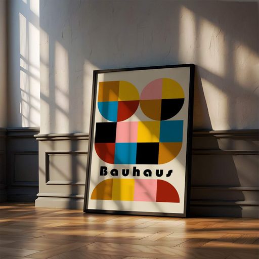 Постер Roomy "Dynamic Shapes" Черная рамка с антибликовым стеклом A1 (84.1x59.4 cm.) (1295770)