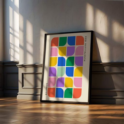 Постер Roomy "Color Mosaic" Черная рамка с глянцевым стеклом A2 (59.4x42 cm.) (1295785)