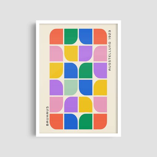 Постер Roomy "Color Mosaic" Белая рамка с глянцевым стеклом A4 (29.7x21 cm) (1295791)