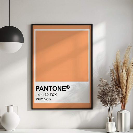 Постер Roomy "Pantone Pumpkin" Біла рамка з антибліковим склом A2 (59.4x42 cm.) (1295807)